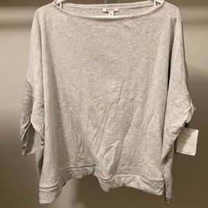 Stella&dot Addy versatile poncho.  Light Grey. XL